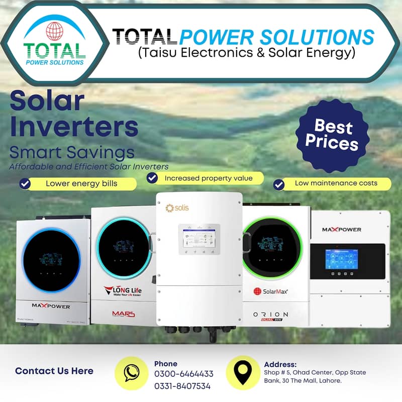 Solar Inverters | Max power | SolarMax | solis | long life | Huawei 0