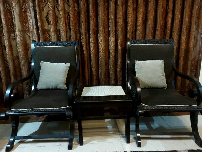 Bedroom Chairs & Table Set 0