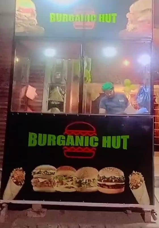 Burger and Shawarma Counter with attached Fryer 1