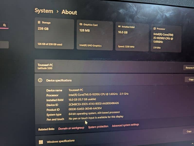 Core i5 10-gen 8