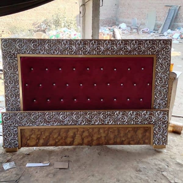 Beautiful Wooden Double Bed 0