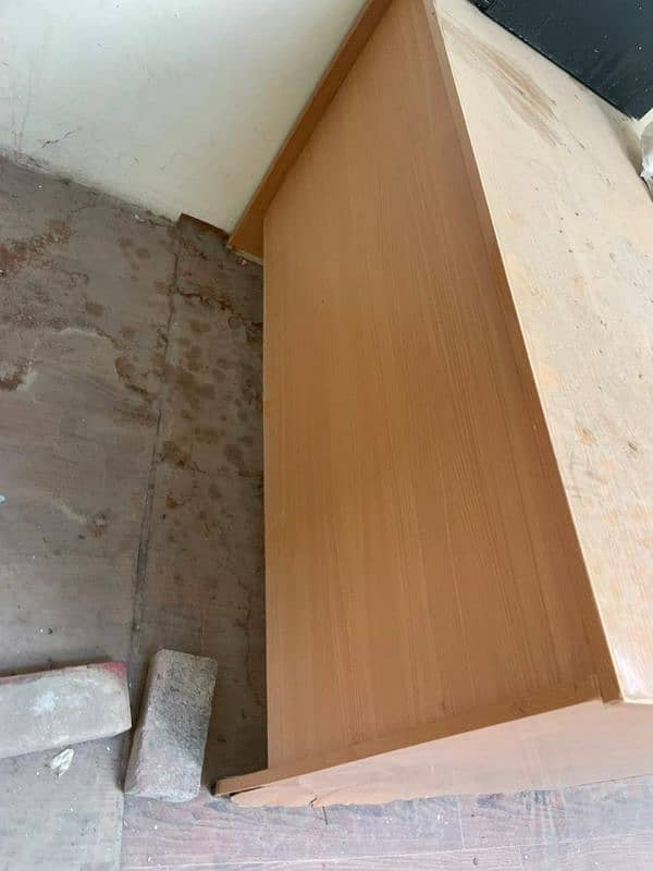 wood table with drawers 2