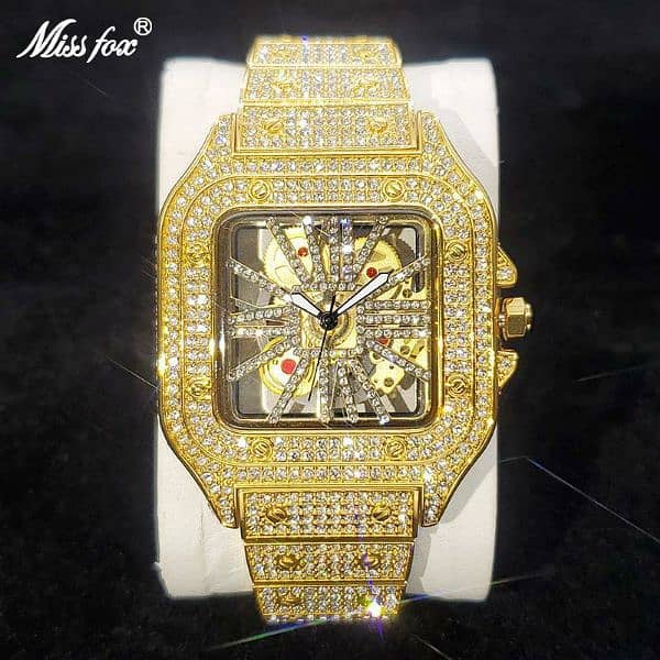 Cross-border explosions golden fashion niche unique hip-hop diamond 1