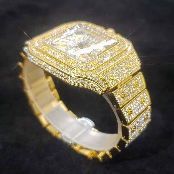 Cross-border explosions golden fashion niche unique hip-hop diamond 2