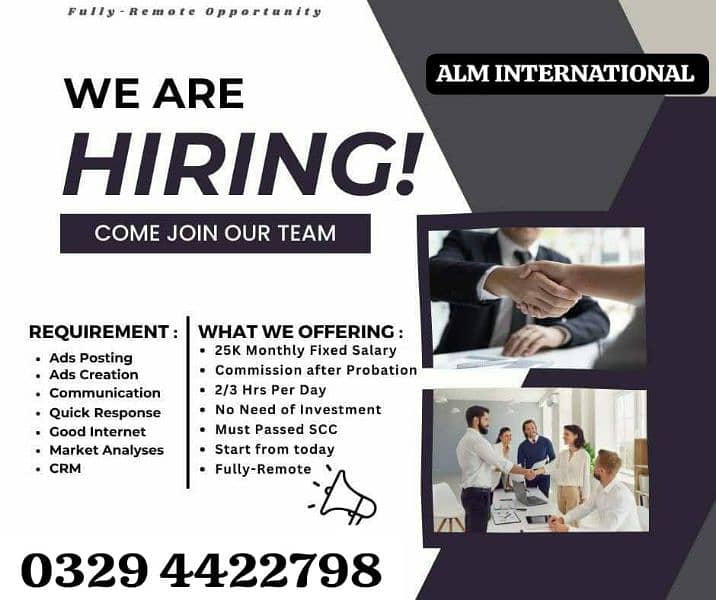 Males And Females Staff  Required 0