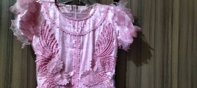 baby pink color frok 1
