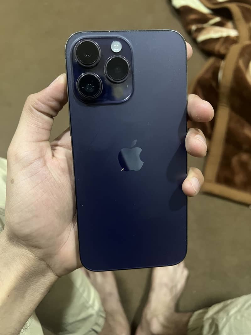 Iphone 14 pro max(with box) 128 GB 85 health NON PTA(sims used) 3