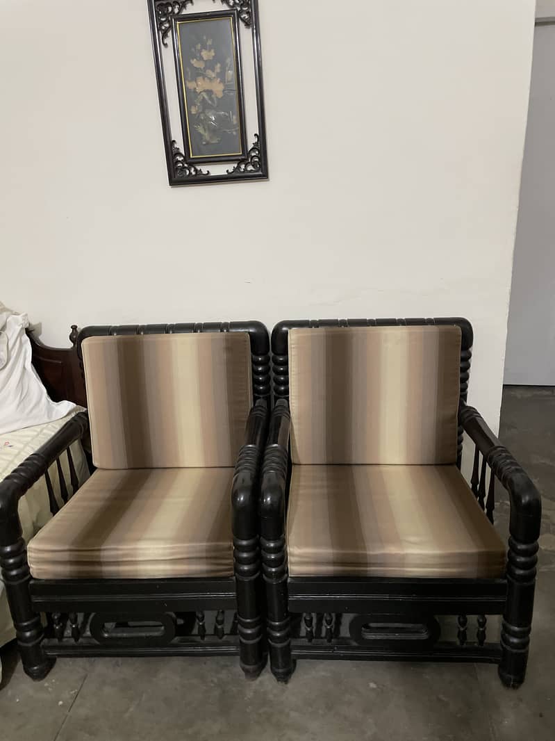 5 seater wooden sofa 0