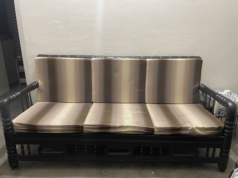 5 seater wooden sofa 1