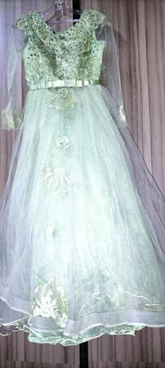 pastel green color maxi