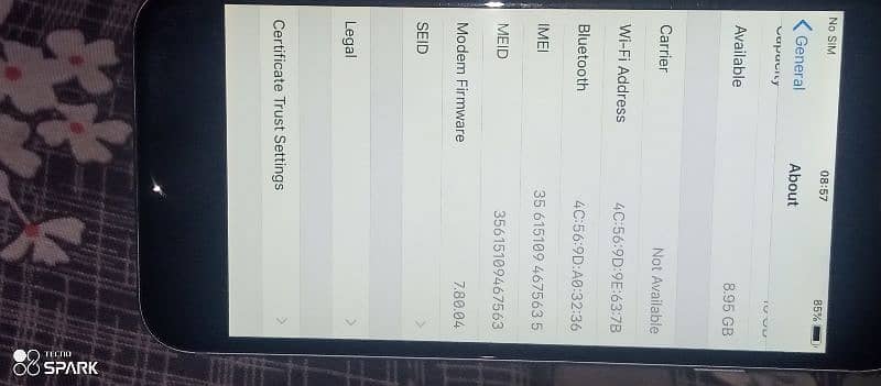 iphone 6 non pta 5k arjent sell krna hai battery health 95 Hai 0