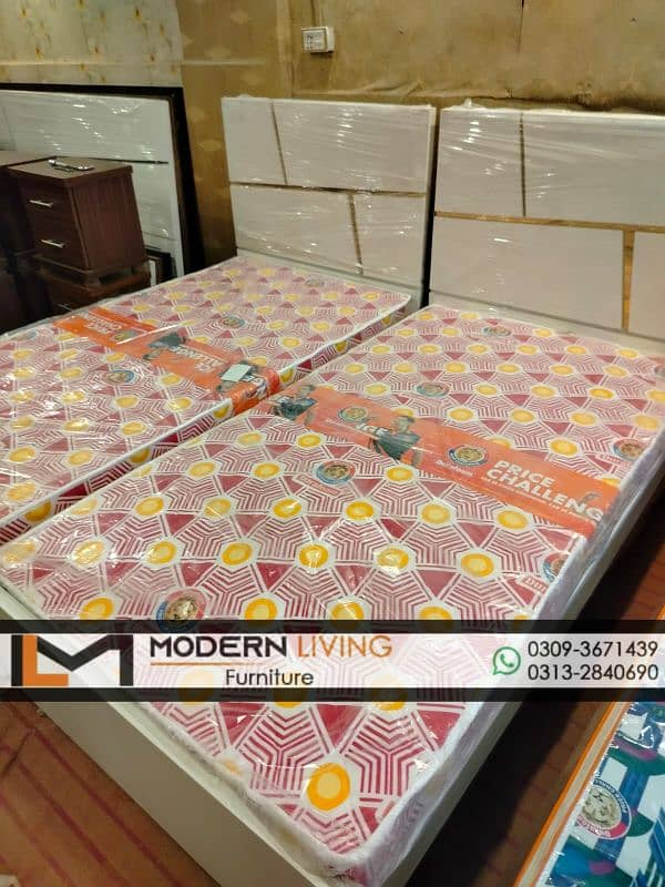 Stylish 2 single beds best quality in your choice colours 8