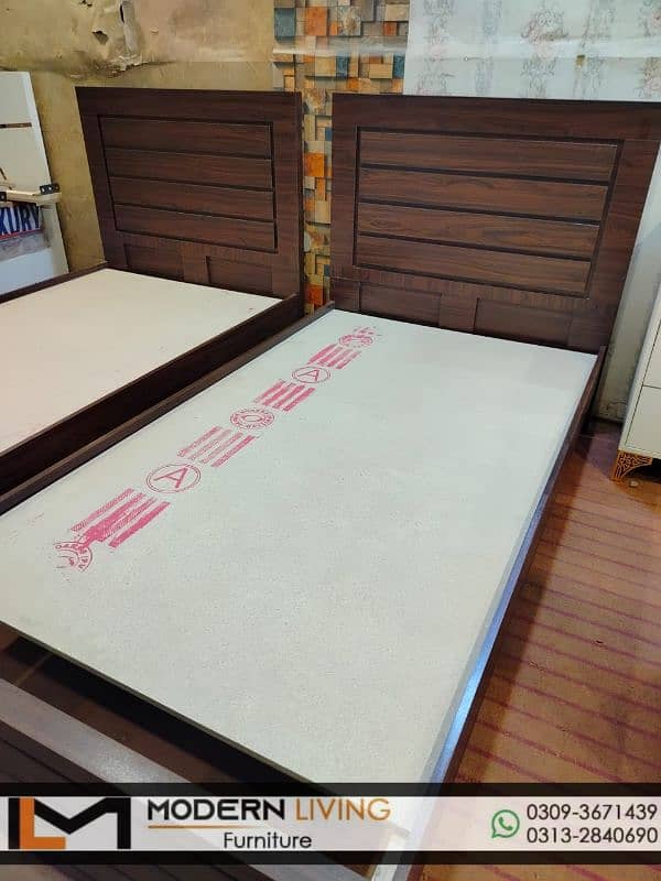 Stylish 2 single beds best quality in your choice colours 12