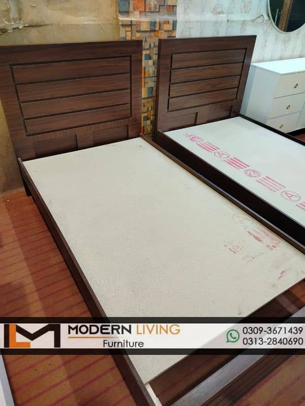 Stylish 2 single beds best quality in your choice colours 13