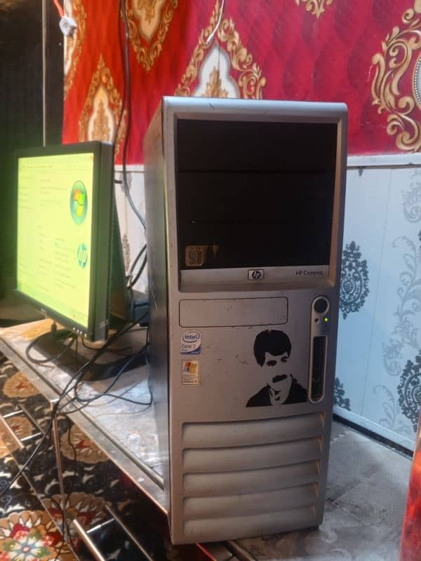 complete Pc for Sell Hp core 2 due 3gb Ram 160 gb hard disk 1