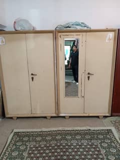 Steel wardrobe old heavy gage