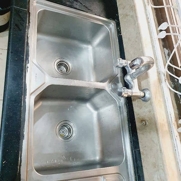 Double Aluminium sink for sale 0