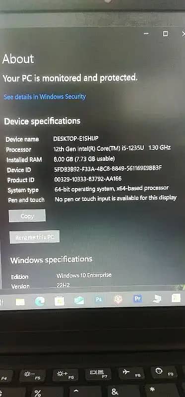 Urgent sale Lenovo core i5 12th genration 8/256gb ssd 3