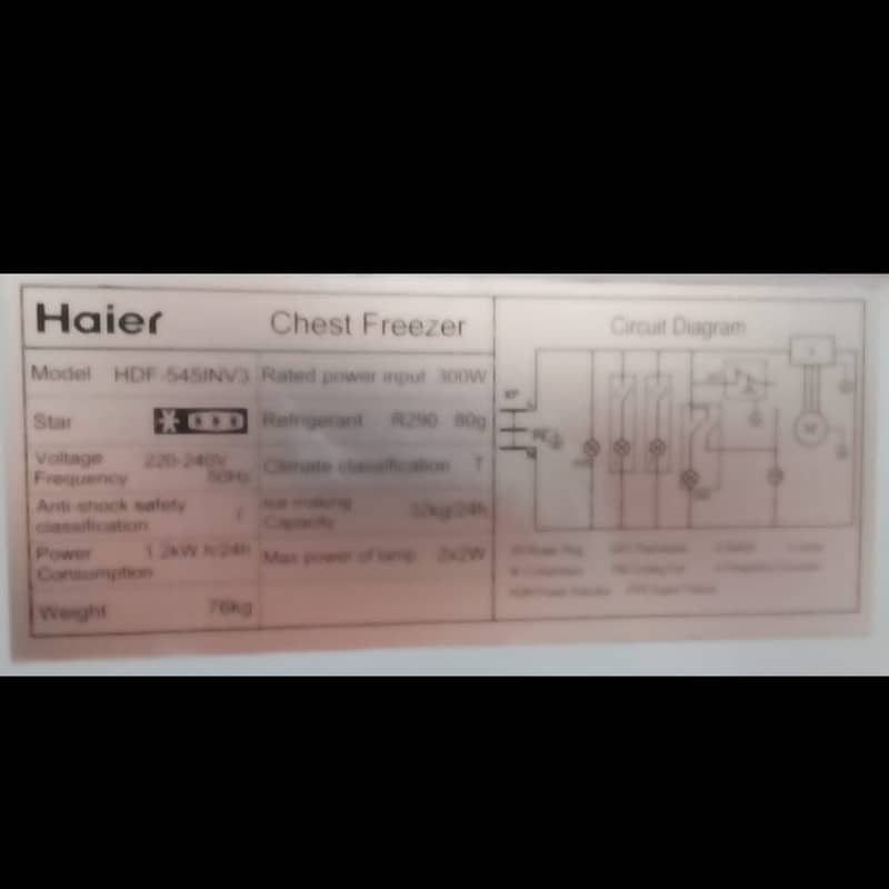 Haier Double Door Inverter Deep Freezer – HDF-545 Inverter 5