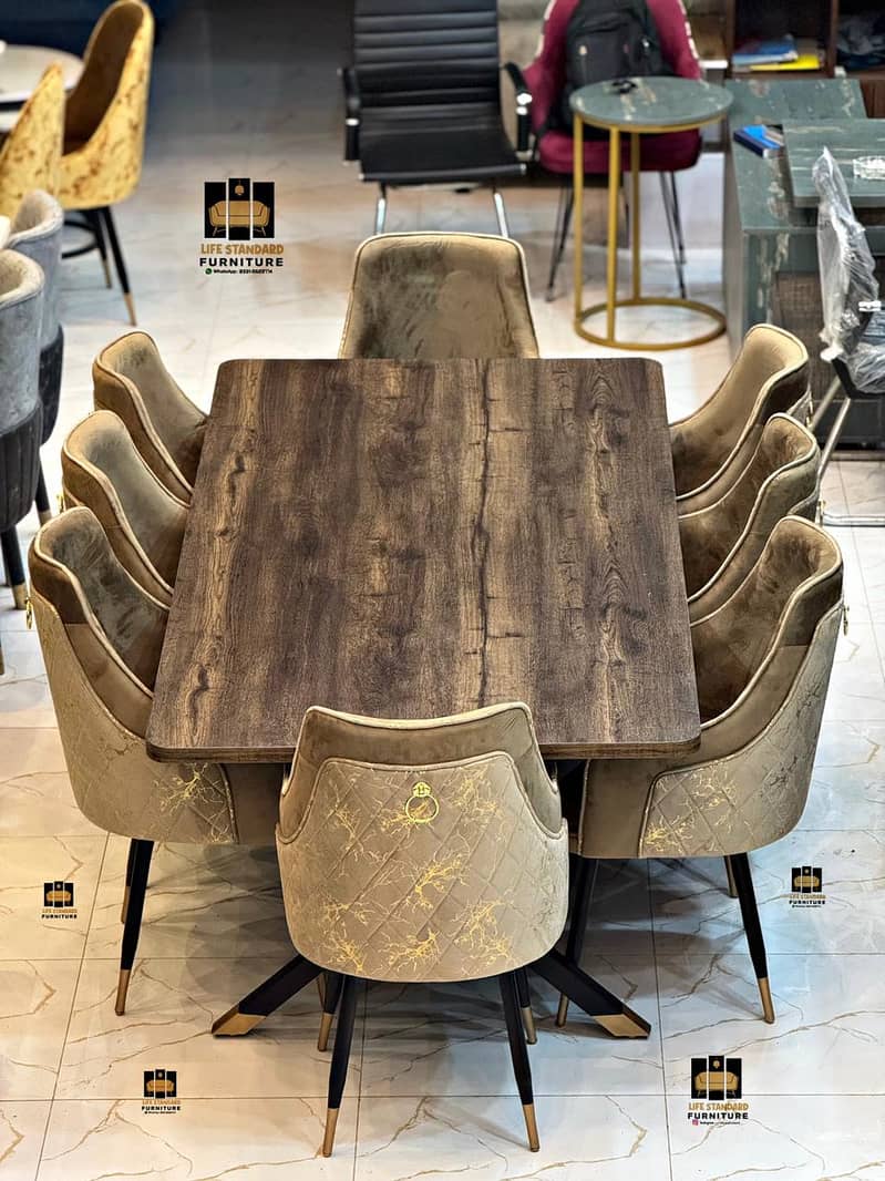 dining table | dining table with dining chairs |6 seater dining table 7