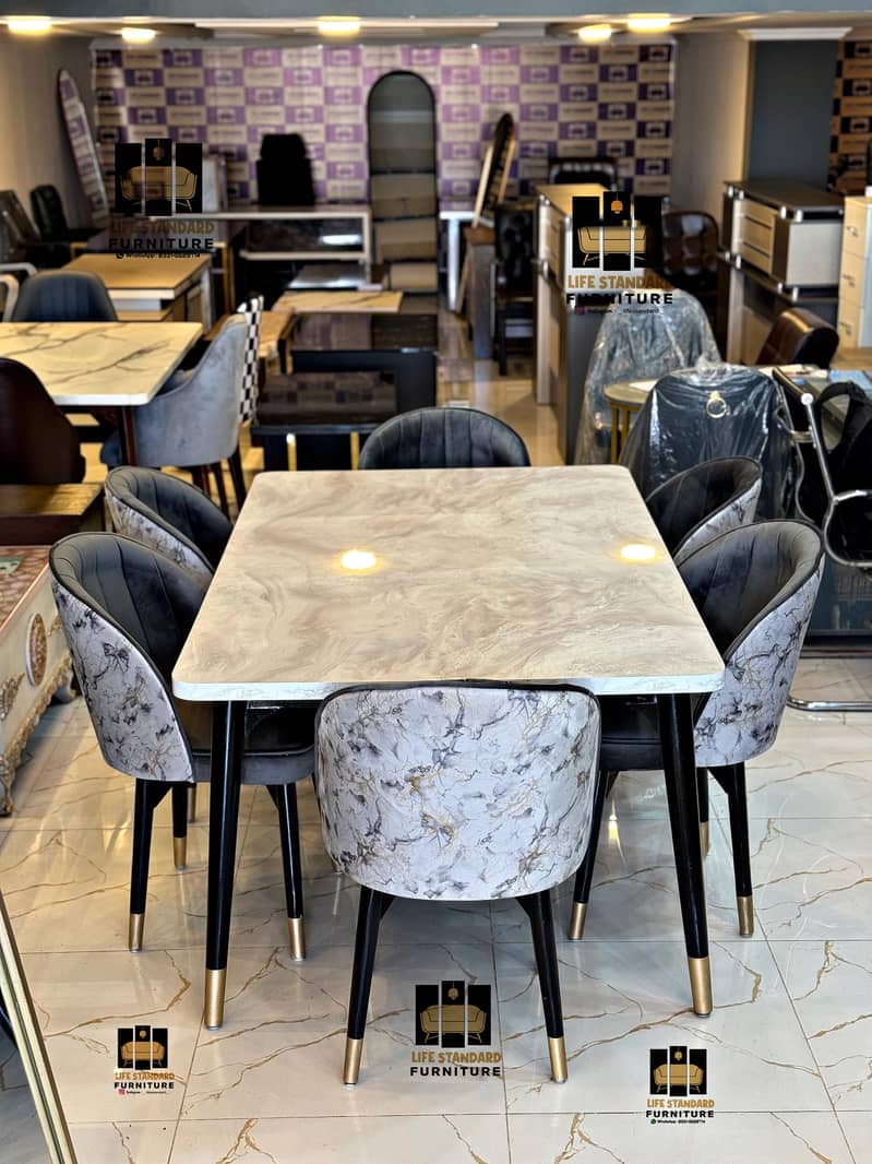 dining table | dining table with dining chairs |6 seater dining table 16
