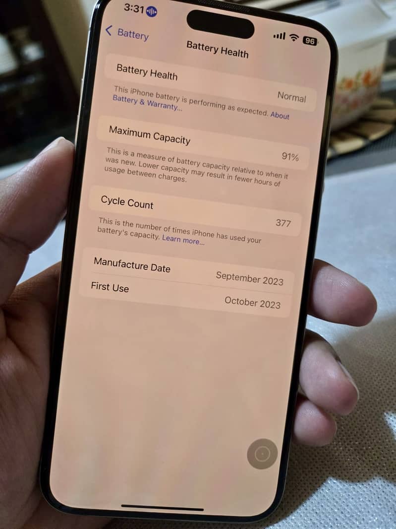 Apple iPhone 15 Pro Max 256 GB PTA APPROVED DUAL SIM 7