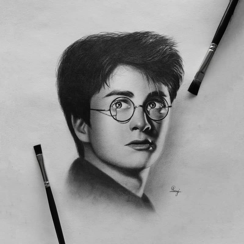 I Will draw beautiful realistic pencil sketch for you 9