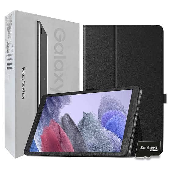 A7 samsung  tab. with leather flips copy cover. . glass protector instal 4