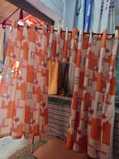Orange curtain 2pc window 5feet