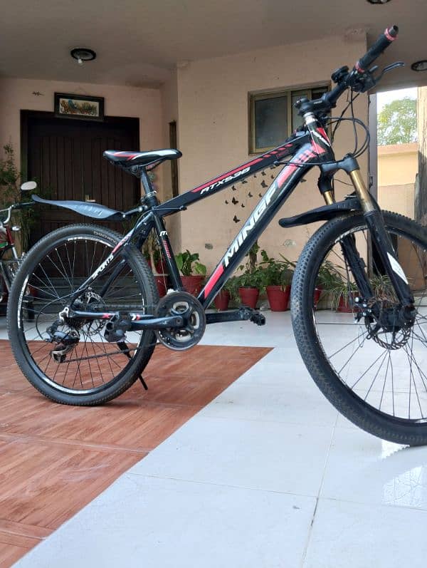 MINGF Brand, Fully Aluminium Frame, Gears Bicycle. Contact: 03355249289 1