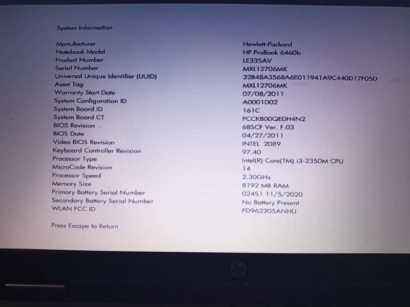 HP probook 5