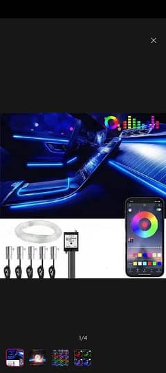 dashboard light 5 piece neon led light strips  multiple colors