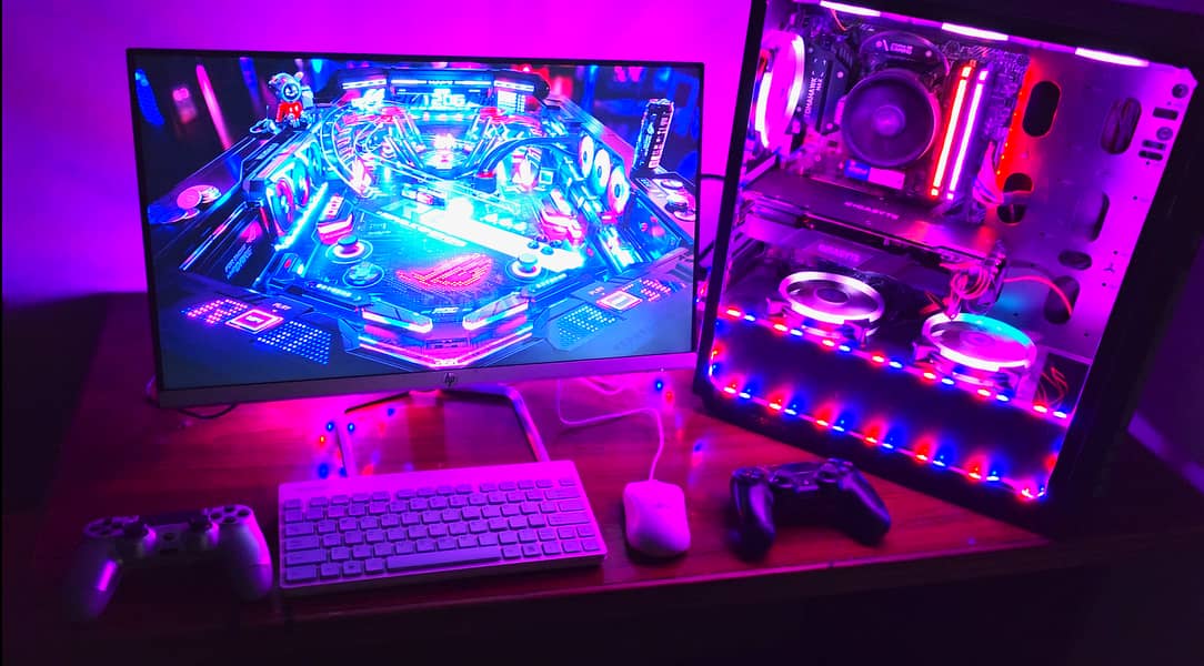 BEAST GAMING PC/MONITOR/FREE PS4 CONTROLERS 0