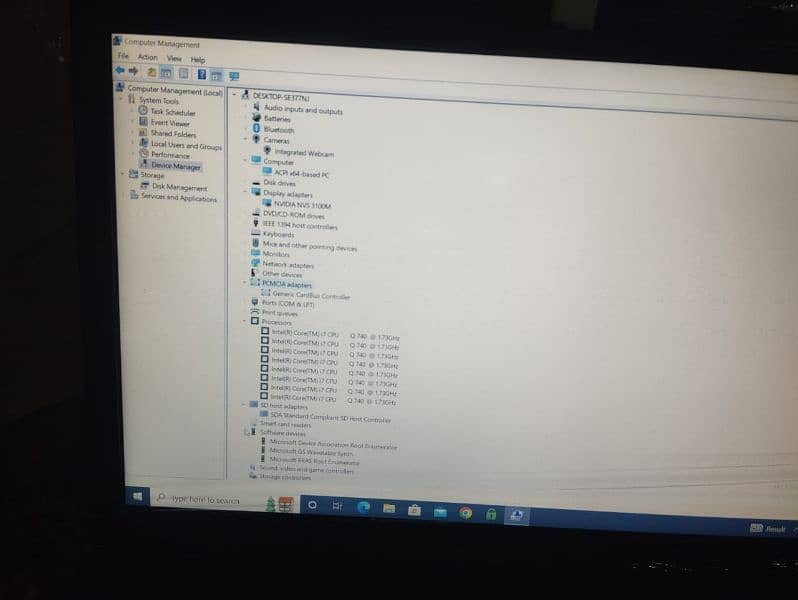 Core i7 4GB Ram 160SSD 5
