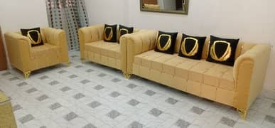 New Texture Design 6 Seater Stylish Sofa Set