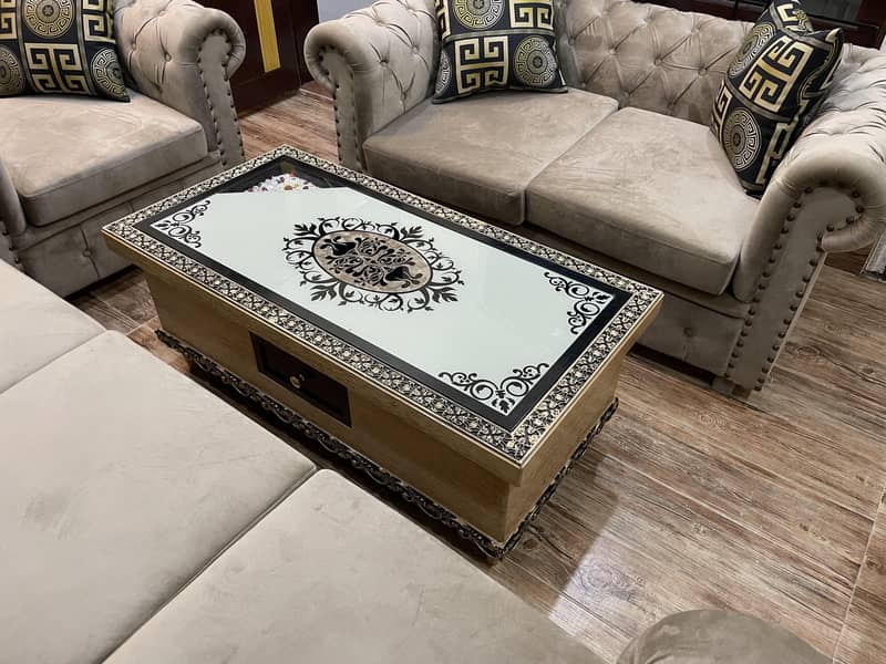 Used 7 Seater Sofa Set With 1 Table in Good Condion only Rs 65000 1