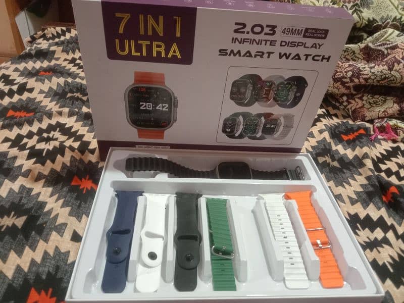 smart watch for sale with 7 straps 0
