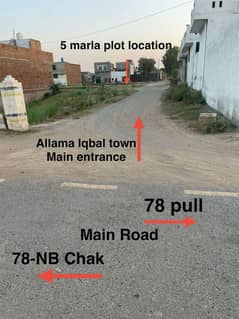 5 merla and 40 sqr feet plot in illama iqbal town 78 sargodha.