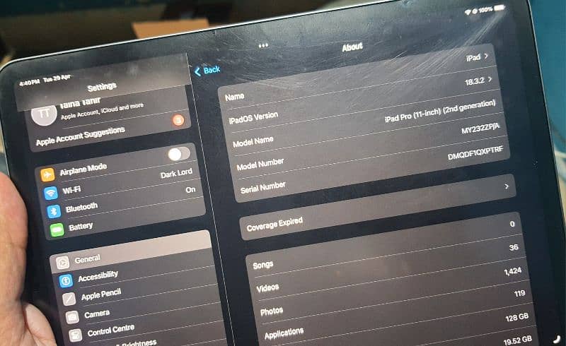 iPad Pro 2020, 11 inch 128 gb with Gen 2 Apple Pencil 2