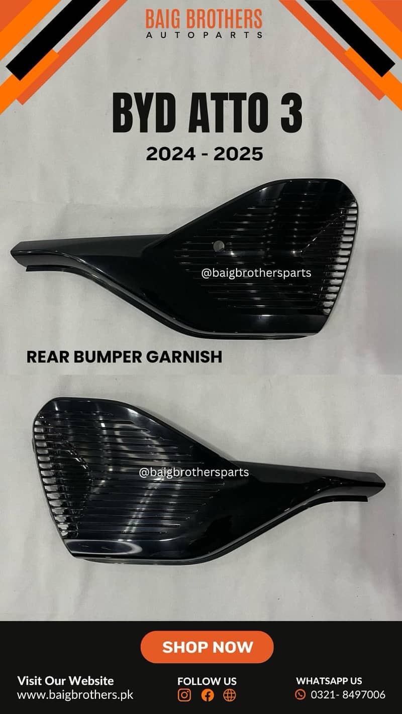 Byd Atto 3 Seal Bumper Grill Fogcover Lite Bonnet Fender Sensor Mirror 16