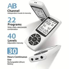 3 In 1 TENS & EMS MACHINE (Built-in Battery)