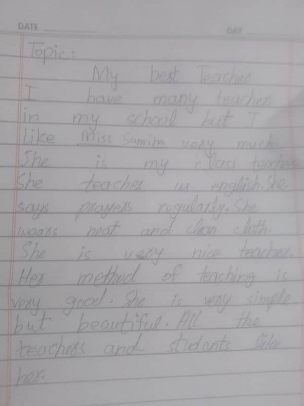 writting 0