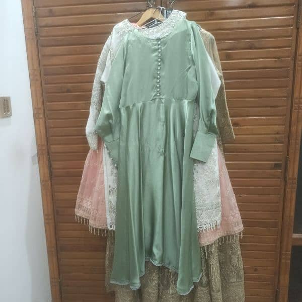 Elegant Light Green Silk Maxi Dress – Never Worn – Size Medium 1