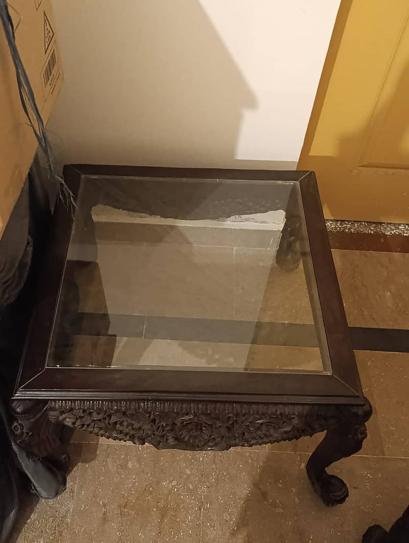Chinioti Style Table Set – 2 Side Tables + 1 Center Table – For Sale 0