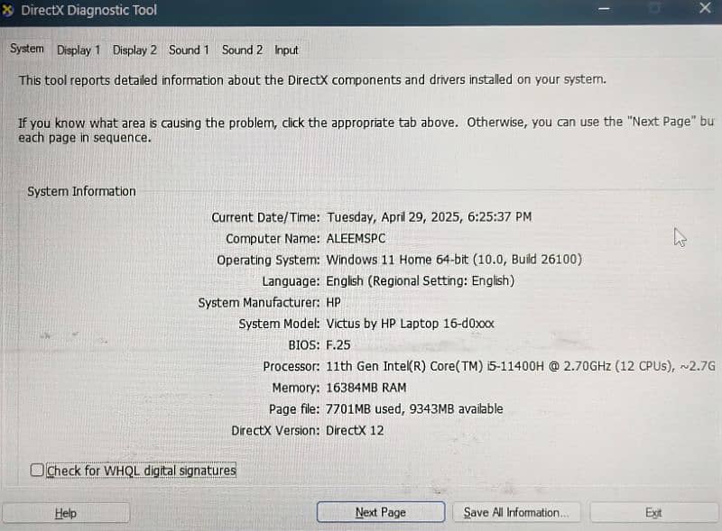 HP Victus 16 | 16GB RAM | 256GB SSD | NVIDIA RTX 3050 4GB 5