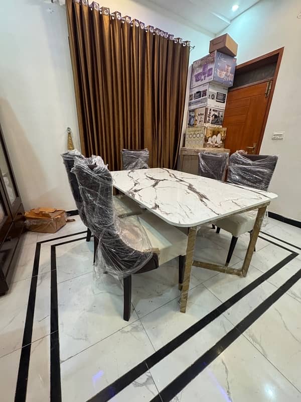6 Chair Dining Table New 2