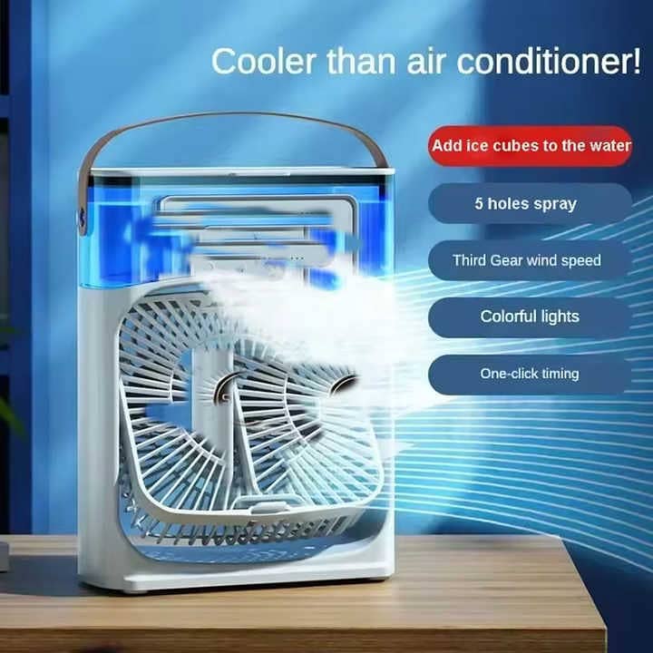 Portable Air Conditioner Fan Usb Electric Fan With Led Night Light 4