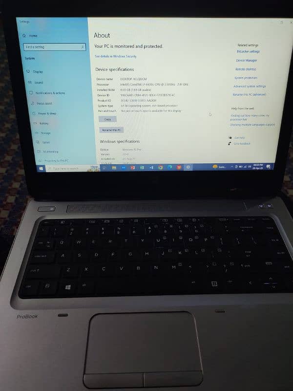 Hp Probook i7 6th Gen 8/1256 for Sale 1