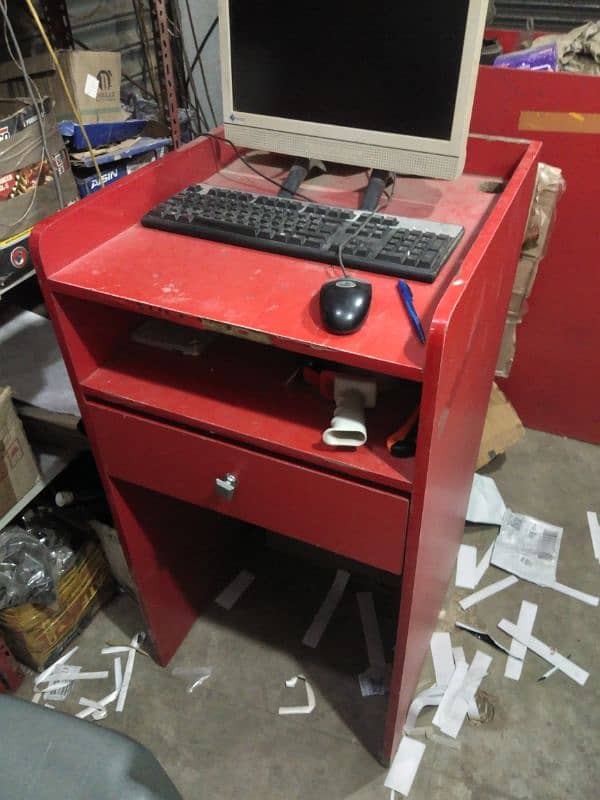 sliding counter plus cashier counter and stool chair for shop 2