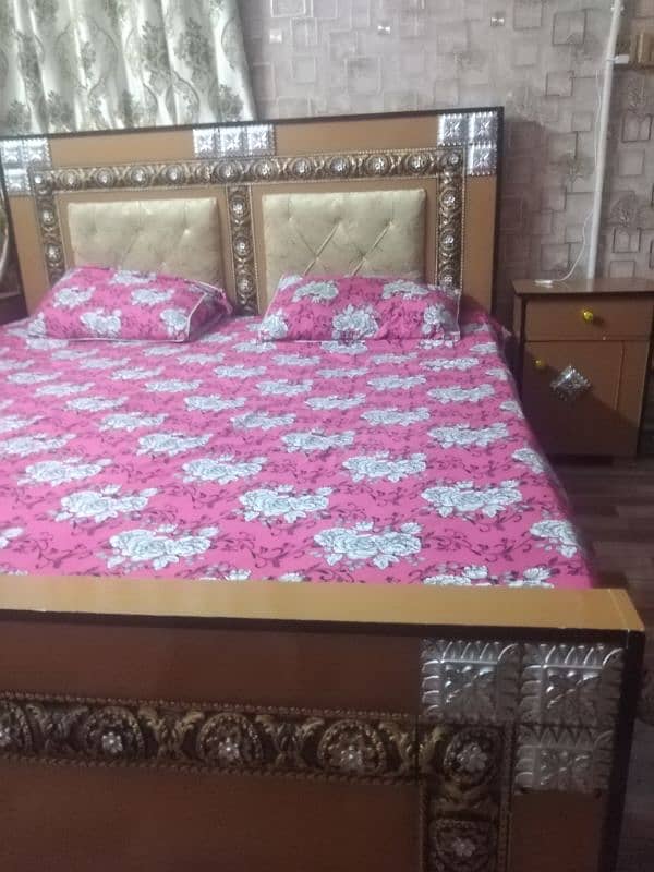 03097613778bed with 2 side tables agr mattres lena ho vo b hai hai 12k 0